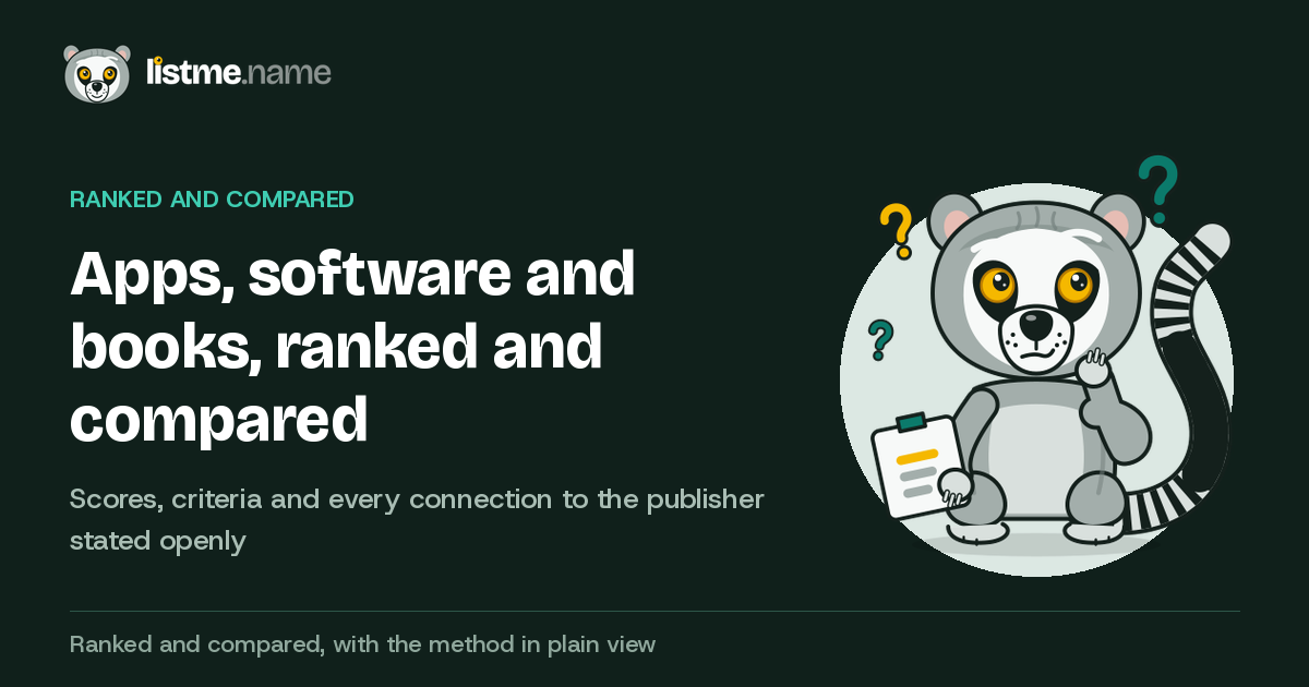 listme.name: Best Apps, Software & Books, Ranked and Compared